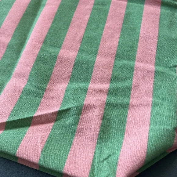 Sezane Bonjour New York Recycled Cotton Tote in Pink/Green - Picture 5 of 6
